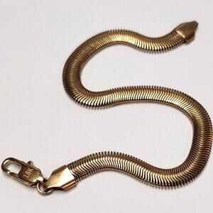 Genuine 18k Gold Plated Bracelet Snake Chain Christmas Birthday Gift Brand New!!